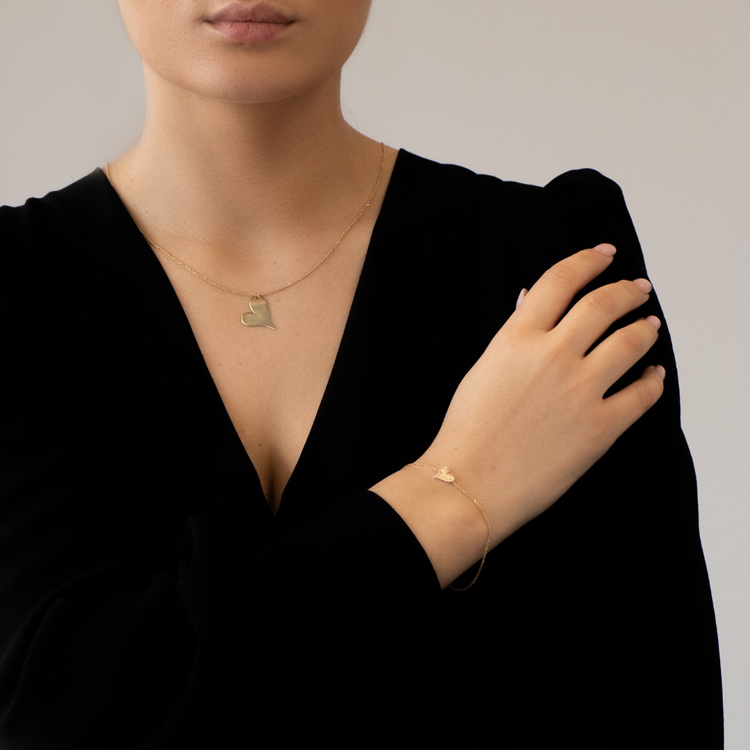 Brățară din aur galben de 14K cu Diamant
