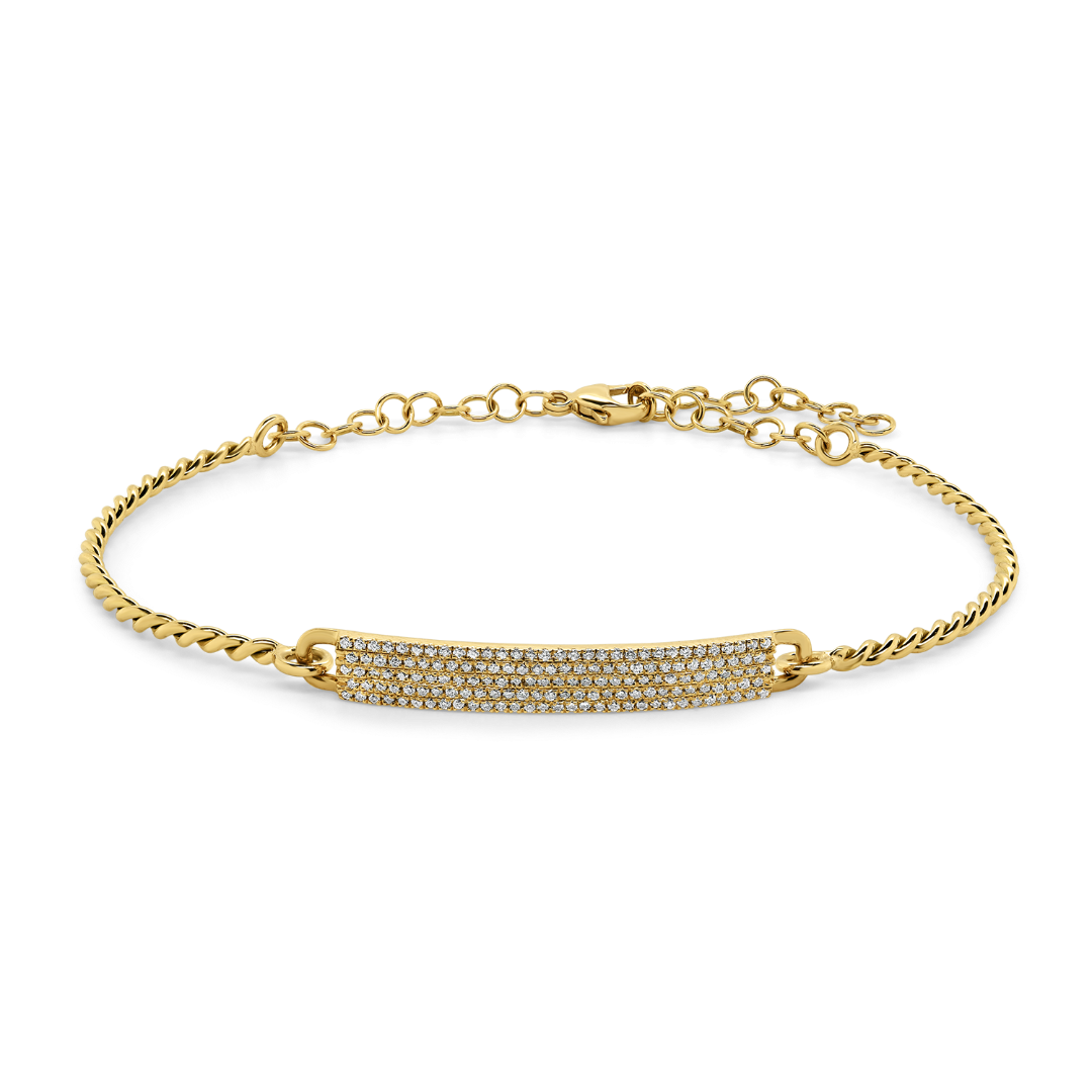 brățară din aur galben de 18K cu Diamante naturale  1