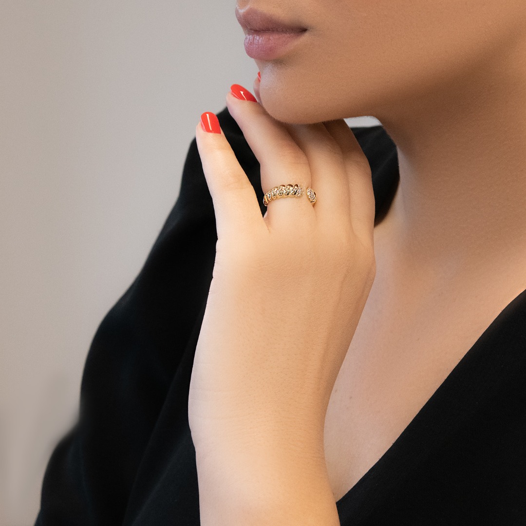 inel din aur galben de 14K  2