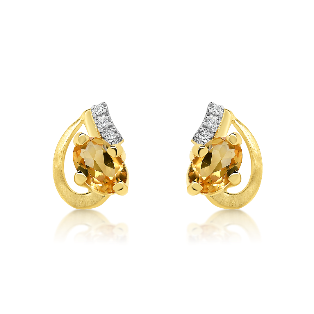 cercei din aur galben de 14K  2