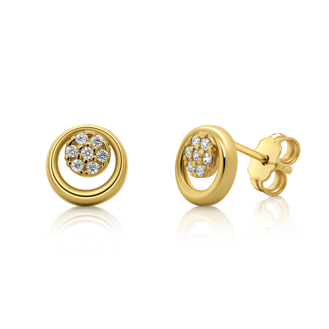 cercei din aur galben de 14K  