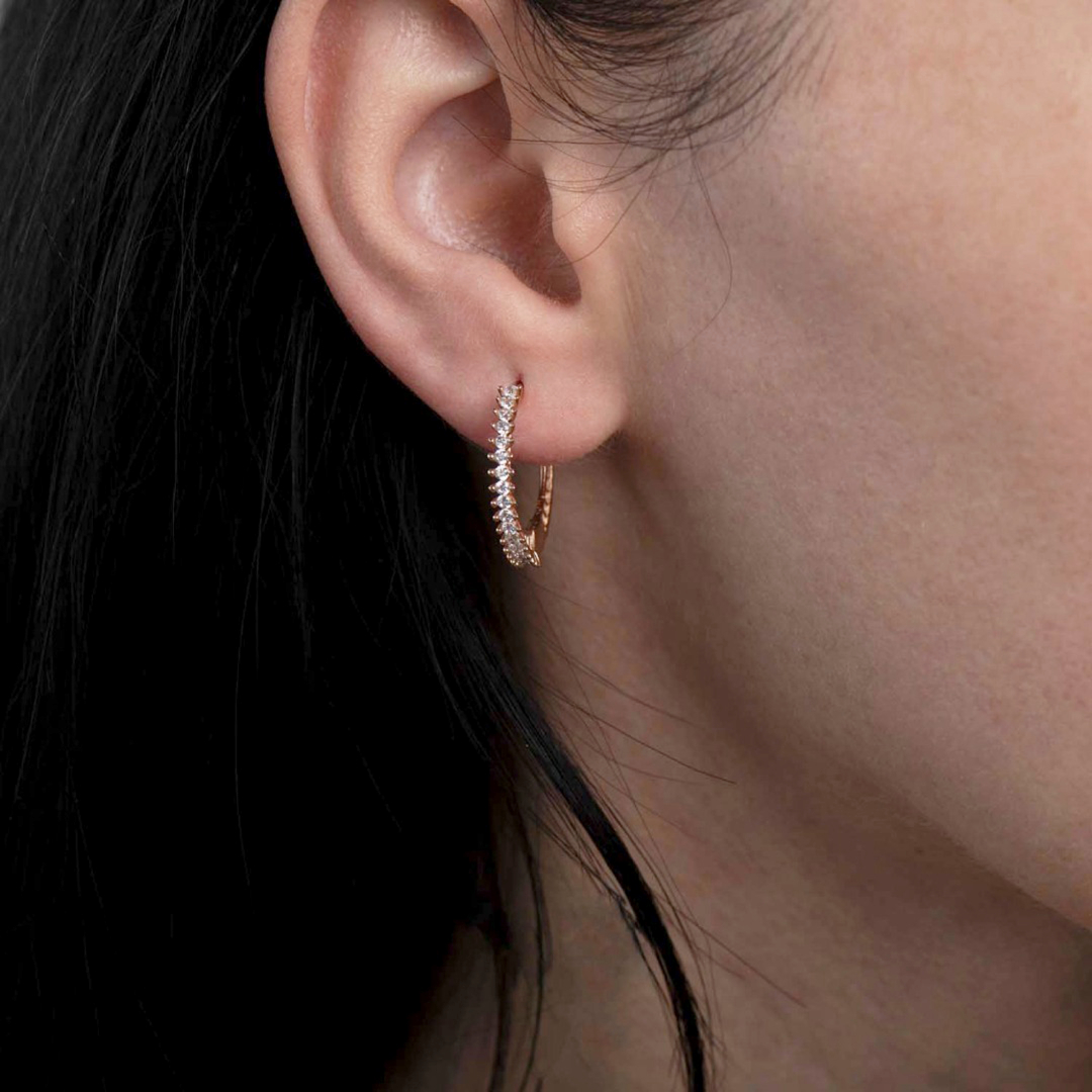 Cercei din aur galben de 14K