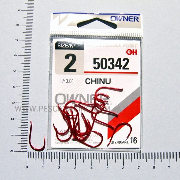 Anzuelo OWNER Chinu Rojo