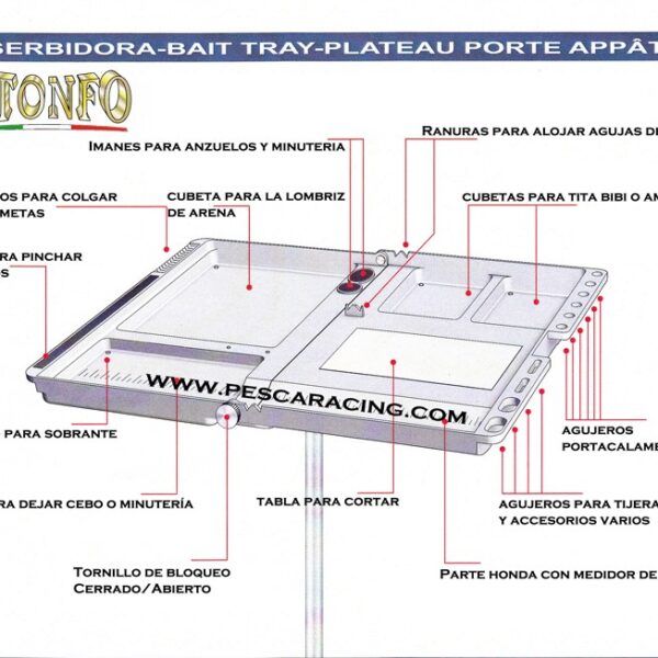 Bandeja servidora Multiusos Stonfo 529