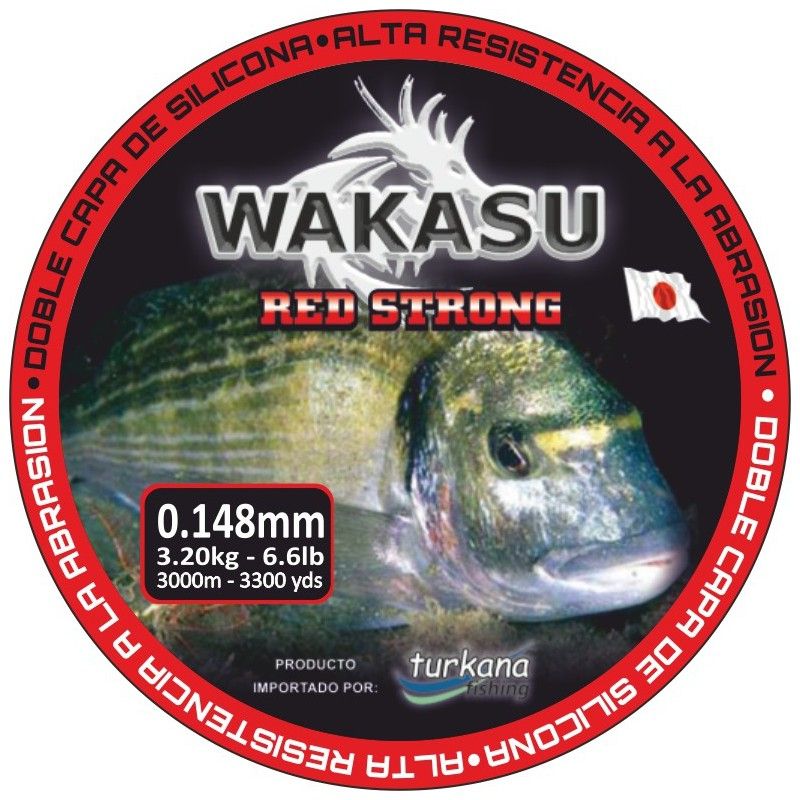 Nylon Turkana WAKASU Red Strong 1000 Mts.