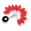 Flotante Oval con Tope ( Zun Zun ) Rojo Luminoso