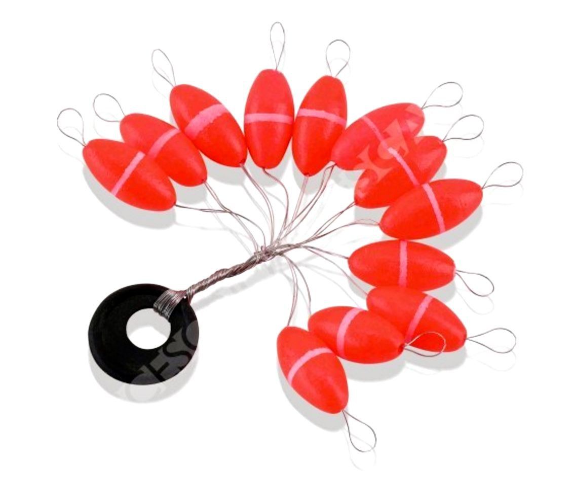 Flotante Oval con Tope ( Zun Zun ) Rojo Luminoso - Raya Blanca