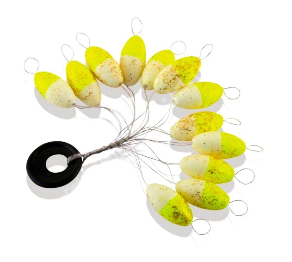 Flotante Oval con Tope ( Zun Zun ) Amarillo y Verde Luminoso