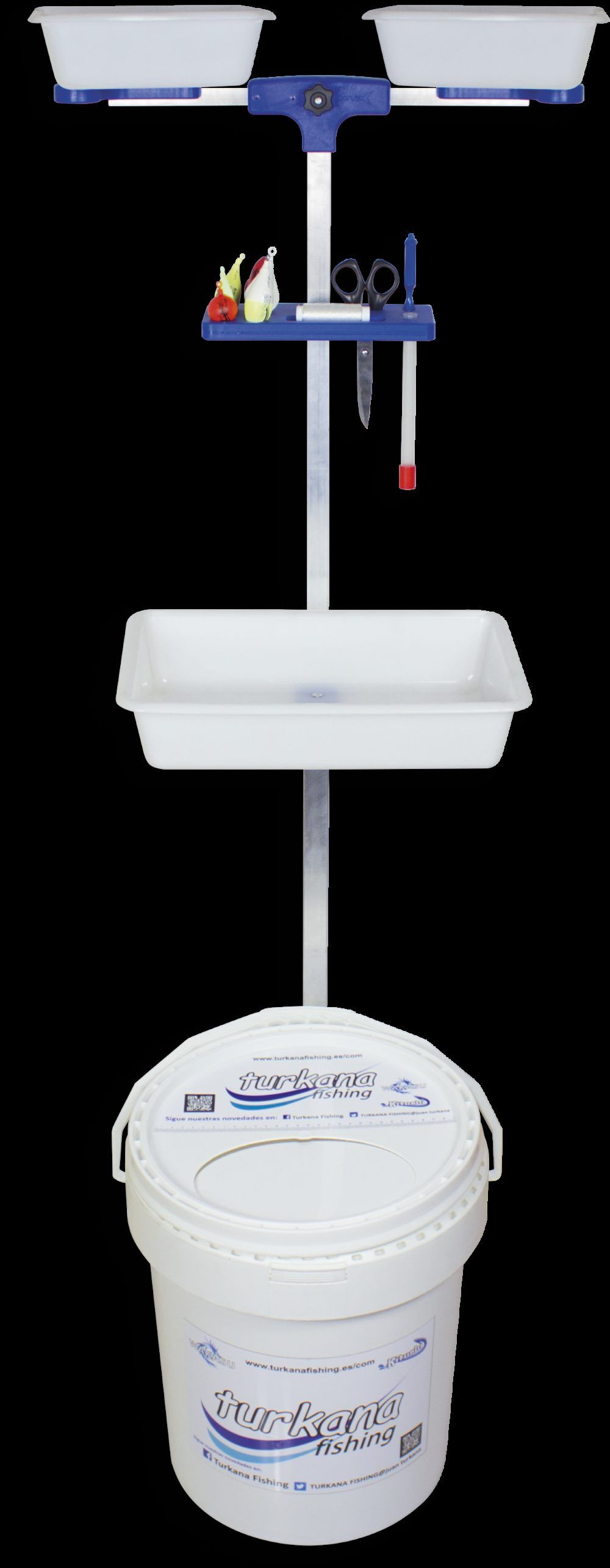 Soporte Aluminio con percha y bandeja SPARUS