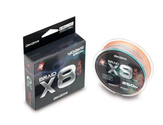 Hilo Trenzado X8 AKAMI YOAKE 250MT MULTICOLOR