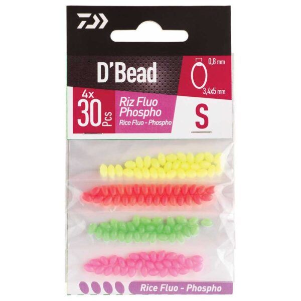 Perlas Colores Riz Fluo Phospho Daiwa