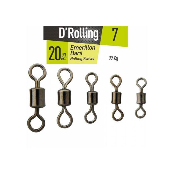 Emerillón DAIWA Barril D´Rolling 20 piezas