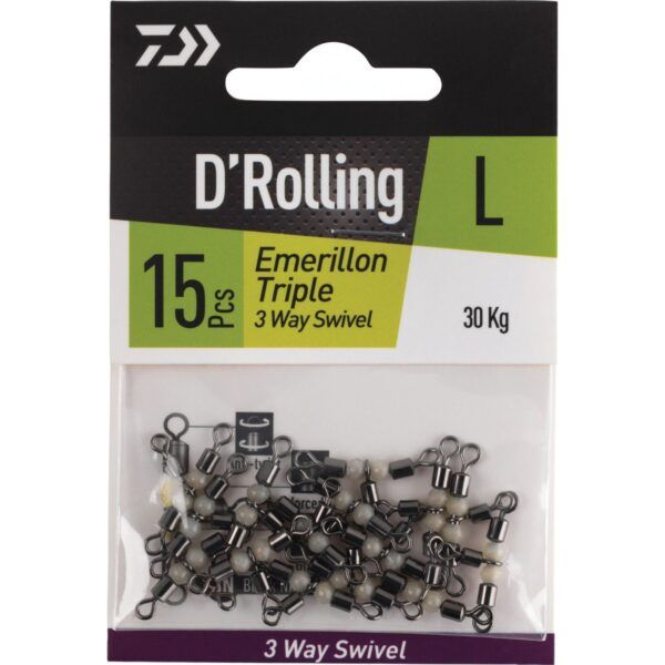 Emerillón Barril Triple DAIWA Fosfo 3-Way Swivel