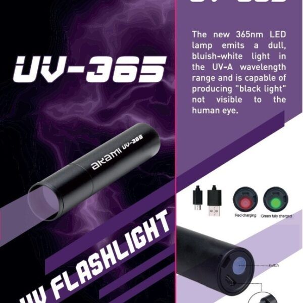 LINTERNA AKAMI UV-365 (LUZ NEGRA)