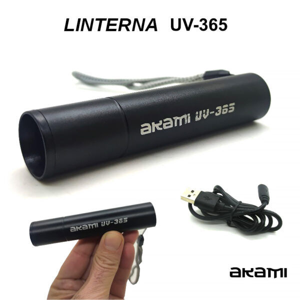 Linterna Akami UV-365 (LUZ NEGRA)