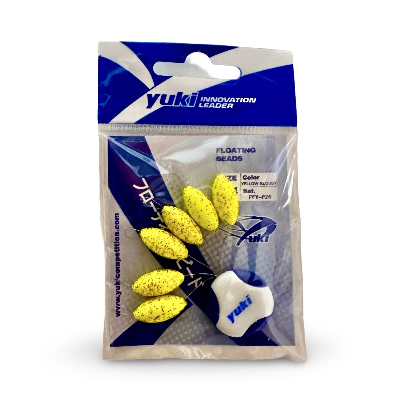 Perlas Flotantes Ovaladas YUKI Yellow Glossy