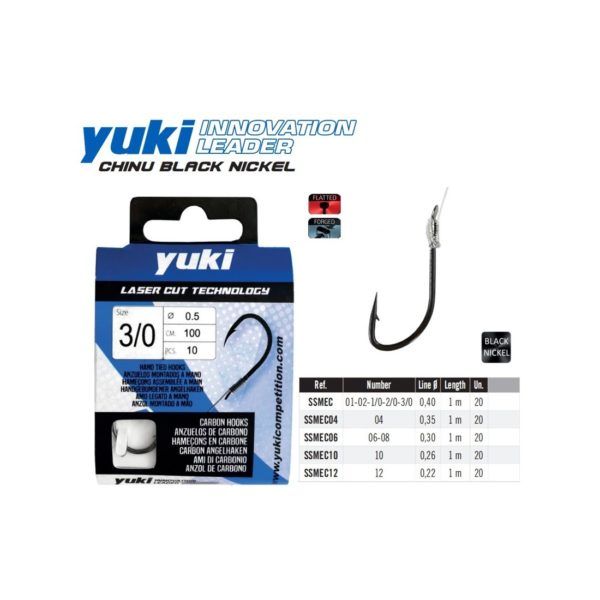 Anzuelo Montado YUKI CHINU BLACK NIKEL