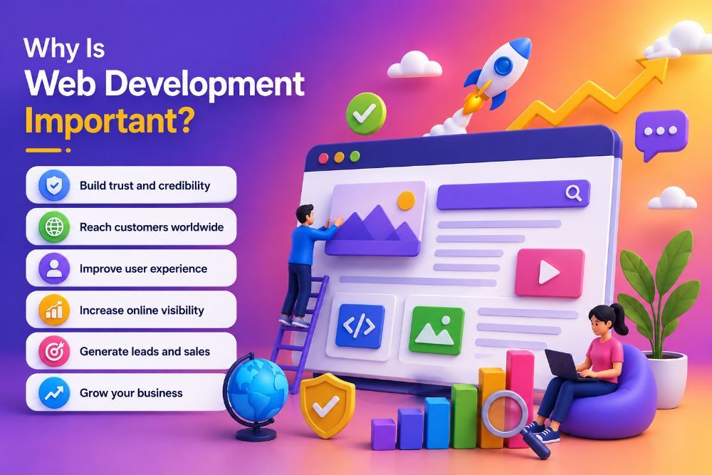 A professionally developed website helps businesses build credibility, improve user experience, and grow their online presence.