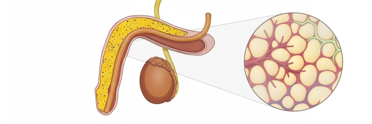 Illustration of nitric oxide relaxing the cavernosal smooth muscles