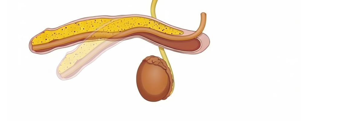 Illustration of the corpus cavernosum full of trapped blood, the penis big and rigid