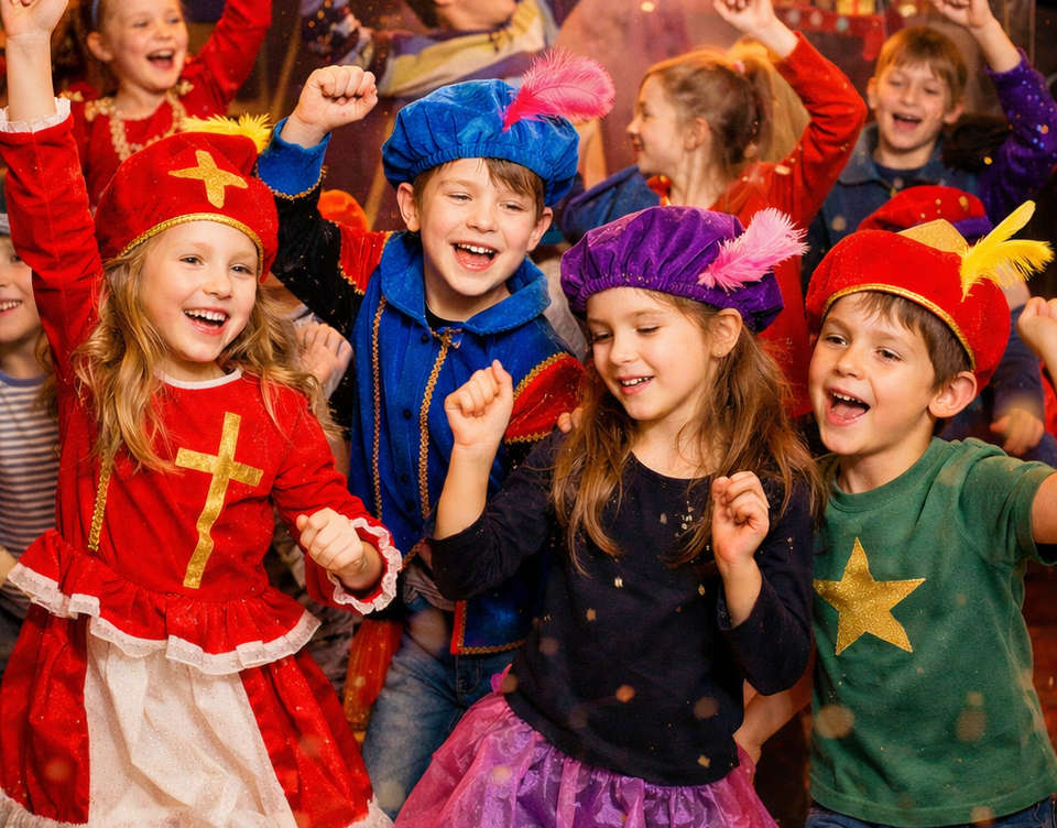 DJ Blijwin tijdens een Sinterklaas kinderdisco