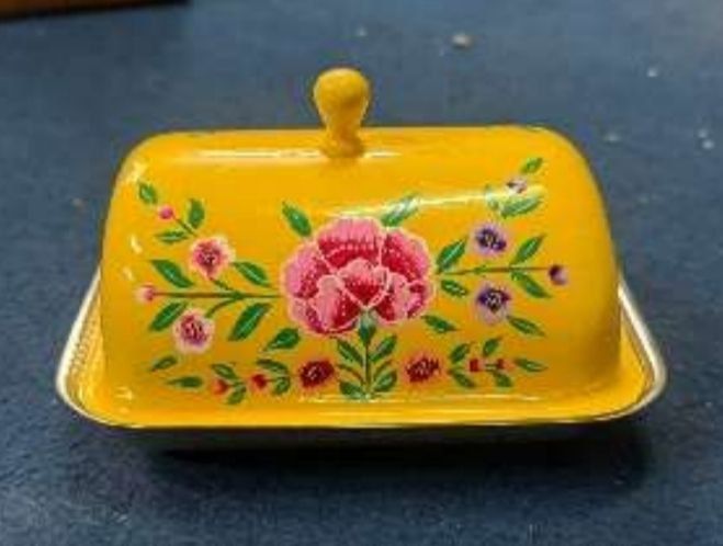 Rajasthani Handpainted Butter Dish Set