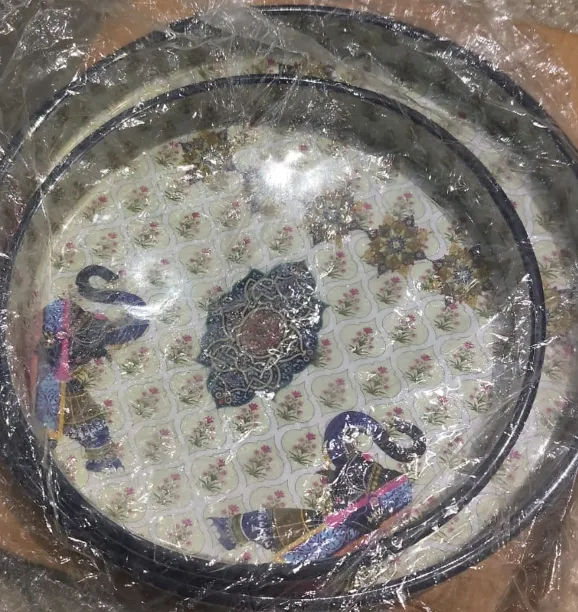 Handcrafted Wooden Serving Tray Set