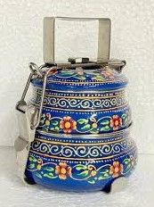 2 tier :Floral Print Stainless Steel Tiffin 
