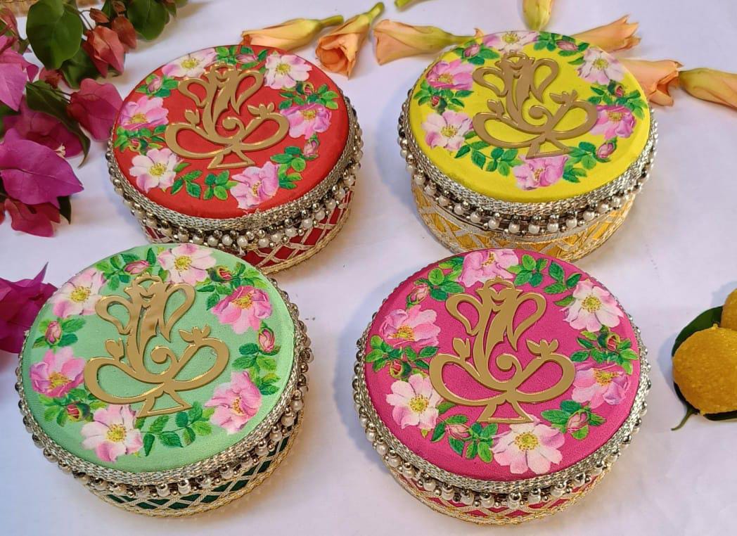 Decorated Stainless Steel Dabba