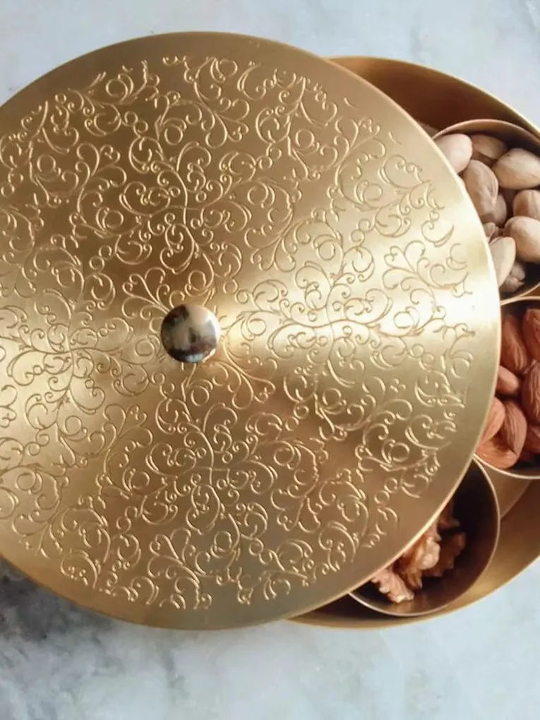 Handcrafted Brass Masala Box