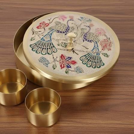 Handcrafted Brass Masala Box