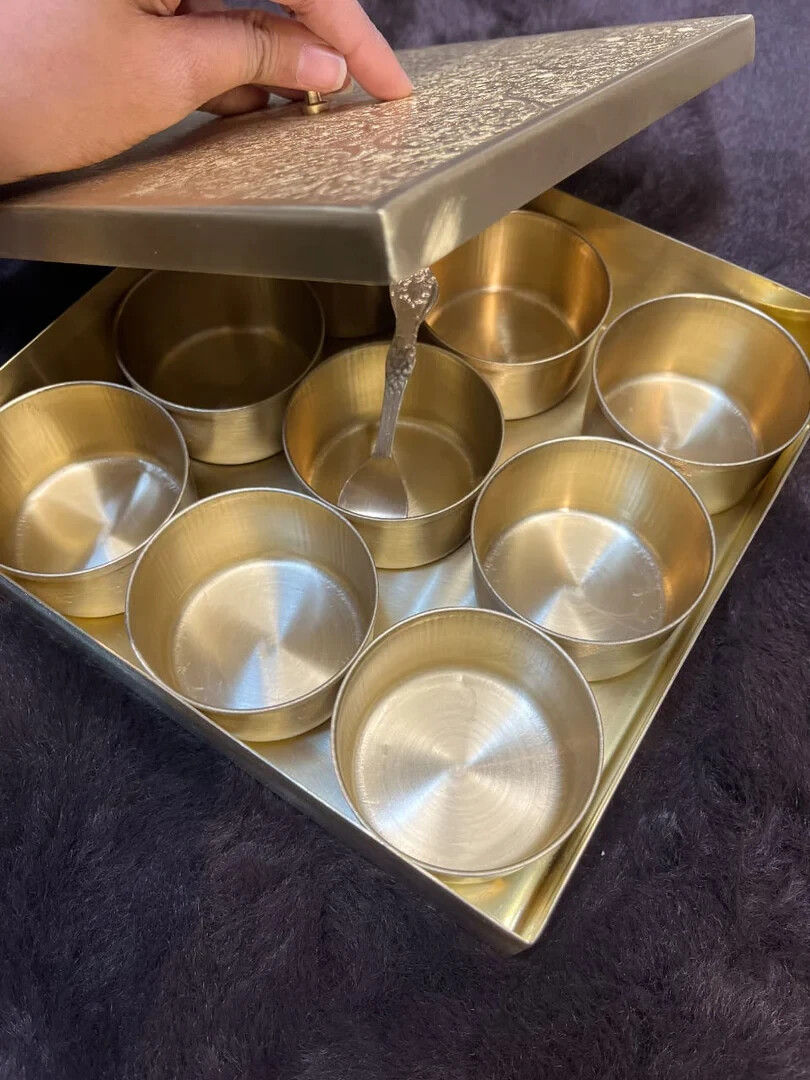 Handpainted & Printed Metal Spice Box