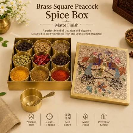 Handpainted & Printed Metal Spice Box
