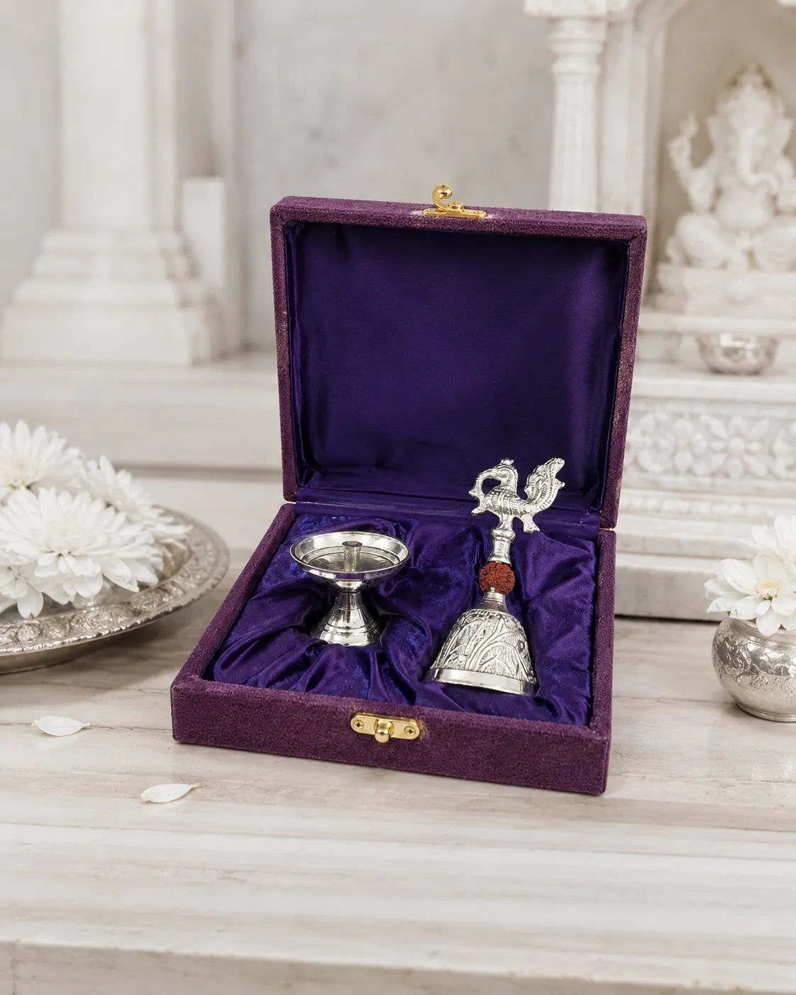 German Silver Range of Lamps and Bells