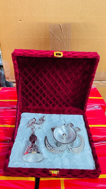 German Silver Range of Lamps and Bells