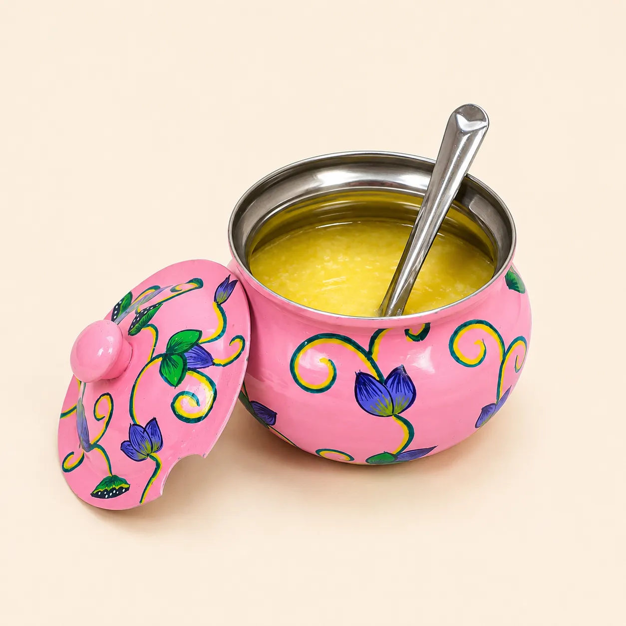 Traditional Handpainted Ghee Pot