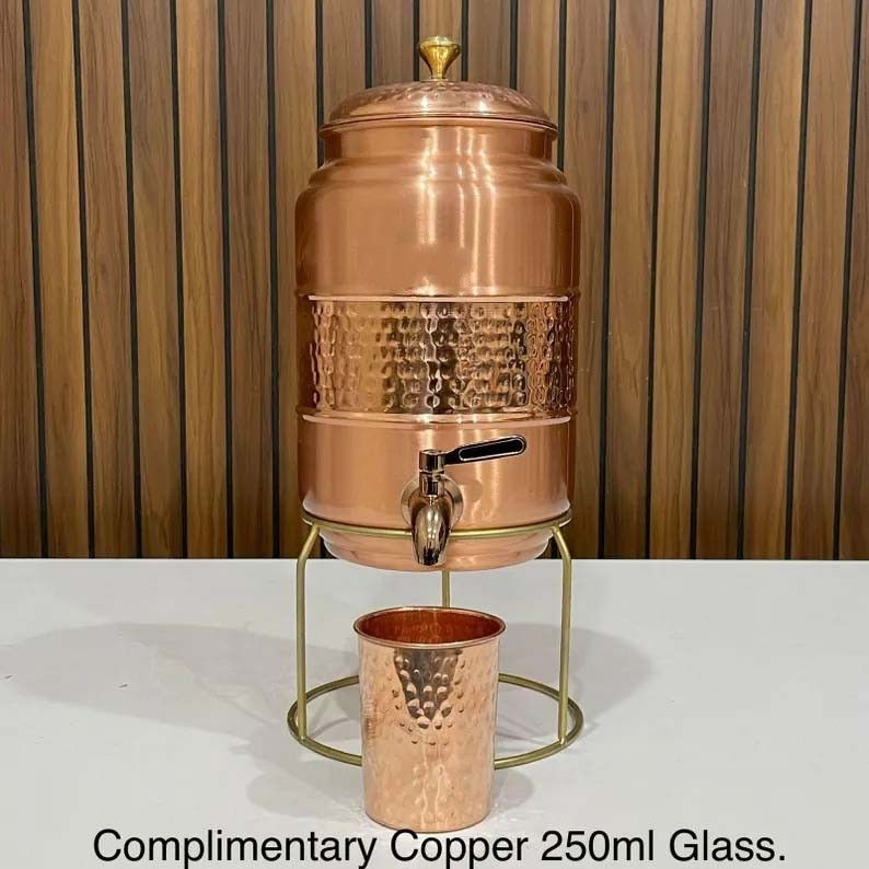 Handcrafted Hammered Copper Tumblers