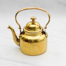 100% Pure Brass Vintage Style Beautifully Hammered Tea Kettle