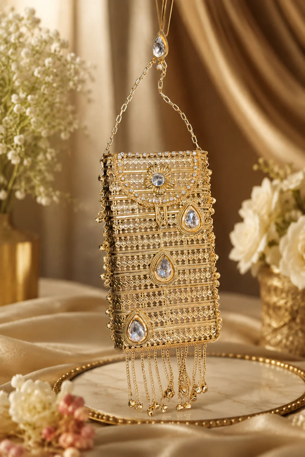 Chandi & Gold Batua Mobile Sling Wallet