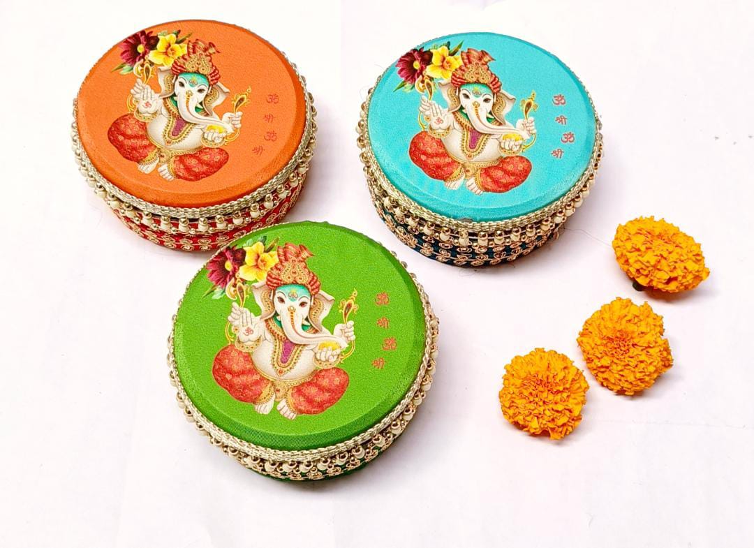Decorated Stainless Steel Dabba