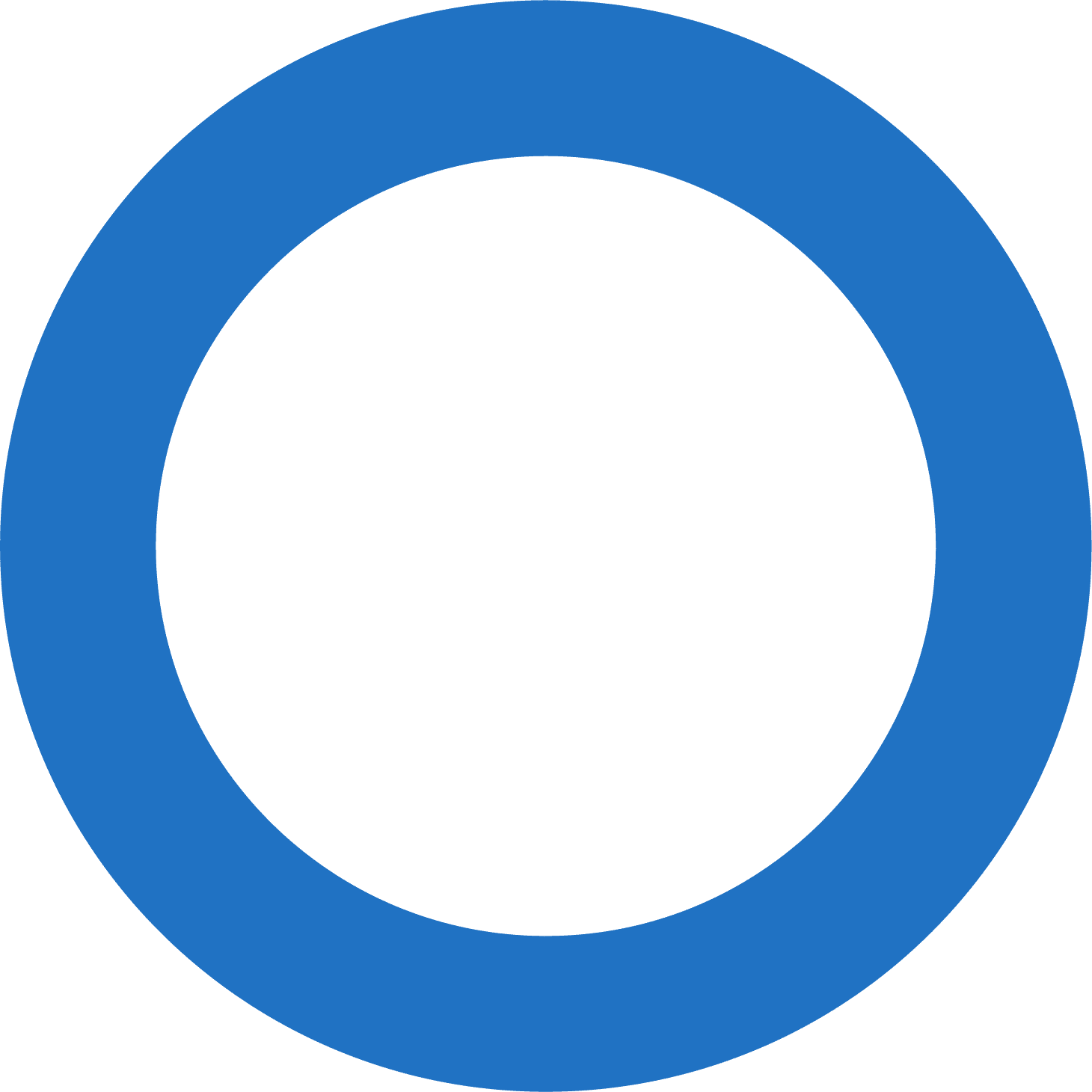 Decorative blue circle