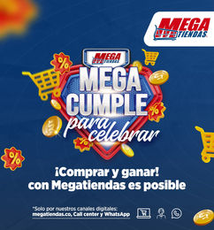 Ofertas de Concurso de Megatiendas Mega Cumple 2022 para Gana una de las 5 cenas