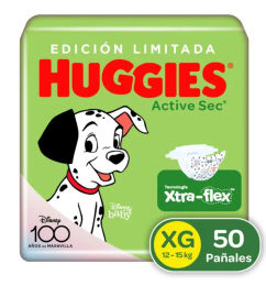 Ofertas de Pañales Huggies Active Sec Etapa 4/XG 50 Unds