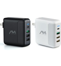 Ofertas de Cargador USB-C AMLINK de 40 W - 4 Puertos, Carga Rápida QC 3.0 - ¡Cupones!