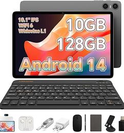 Ofertas de Tablet Android 14 Tablets, P30T 10 pulgadas Tablet, 10GB+128GB plica cupón 