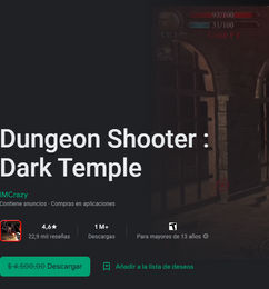 Ofertas de Dungeon Shooter : Dark Temple - PlayStore GRATIS
