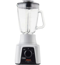 Ofertas de Licuadora IMUSA Powermix Glass 2 Velocidades Blanca