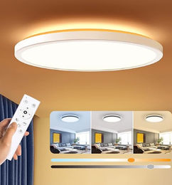 Ofertas de BLNAN - Lámpara de techo LED regulable con control remoto, 12 pulgadas, 24 W