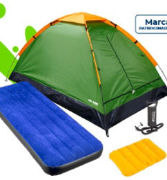 Ofertas de Combo Camping (Carpa para dos personas + colchón + Almohada + Bomba)