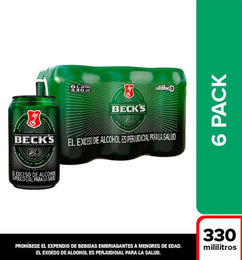 Ofertas de Cerveza barata Six Pack becks 330ml